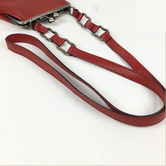BURBERRY Vintage Red Kiss Lock Mini Crossbody - Picture 13 of 14